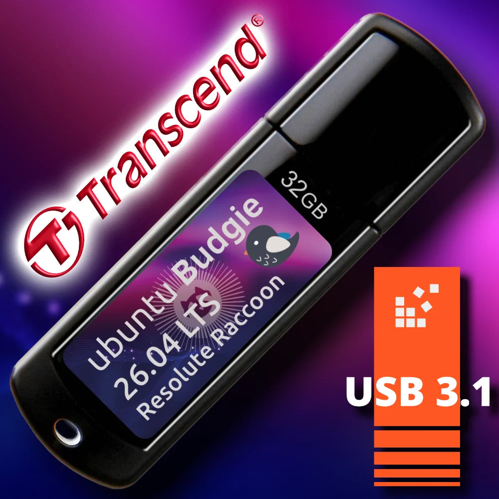 Ubuntu Budgie 26.04 LTS auf 32 GB USB-Stick