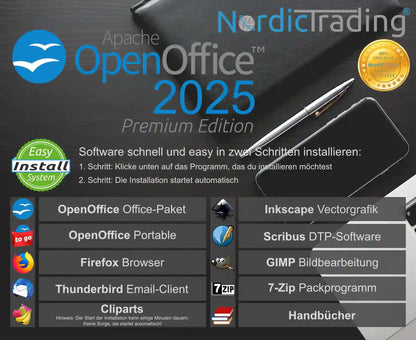 OpenOffice 2025 Premium Edition (V. 4.1.16) DVD