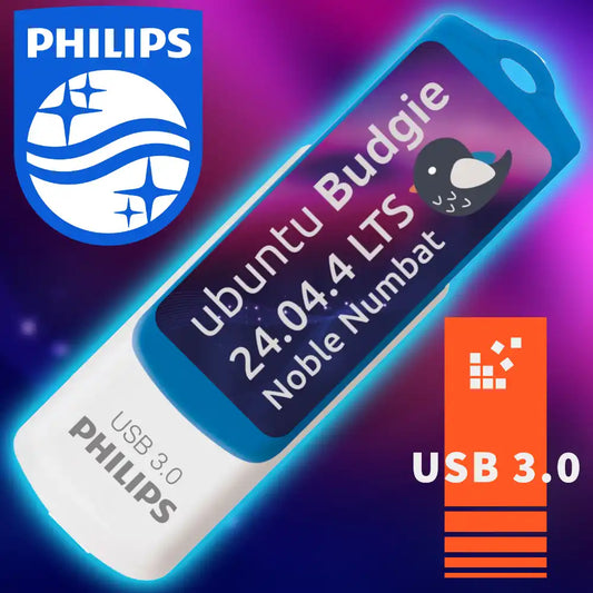 Ubuntu Budgie 24.04.4 LTS "Noble Numbat" auf 16 GB USB-Stick