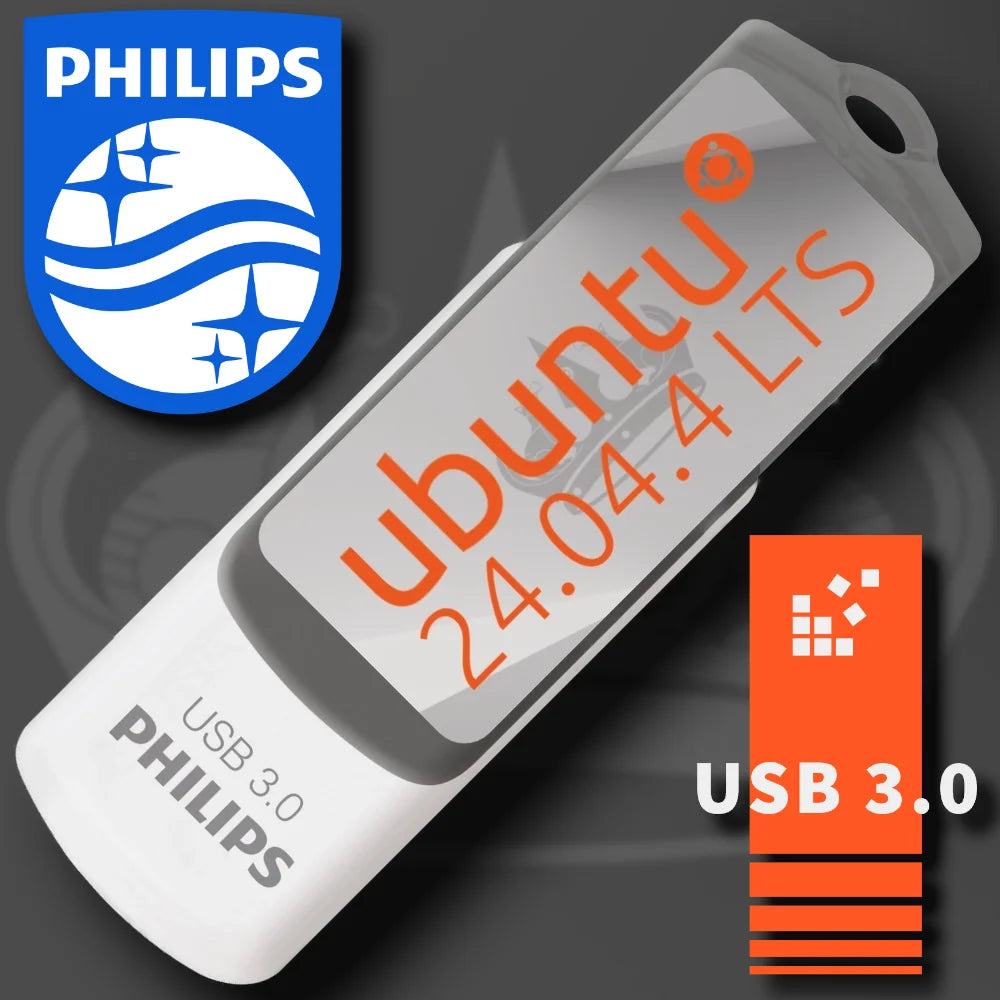 Ubuntu 24.04.4 LTS "Noble Numbat" auf 32 GB USB-Stick