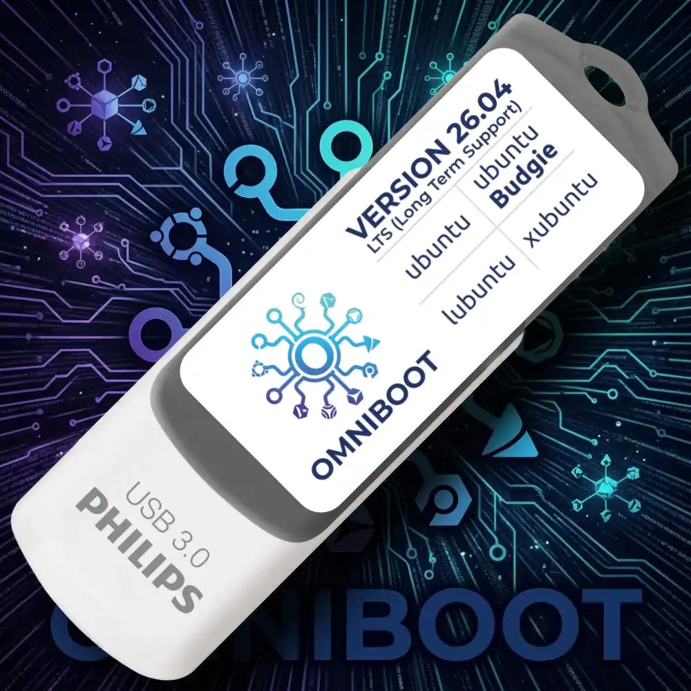 OMNIBOOT Ubuntu: 4 Ubuntu 26.04 Varianten auf 32 GB USB-Stick