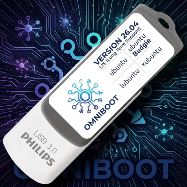OMNIBOOT Ubuntu: 4 Ubuntu 26.04 Varianten auf 32 GB USB-Stick