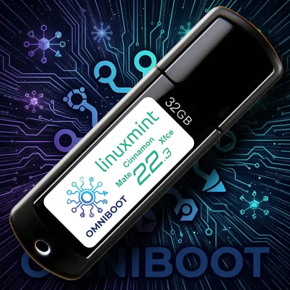 OMNIBOOT Linux Mint 22.3 auf 32 GB USB-Stick